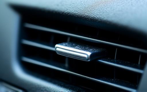 Airflow from a car's dashboard air conditioning vent.